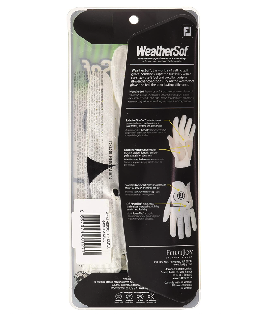 Footjoy Weathersof heren golf handschoen Links wit - Afbeelding 2