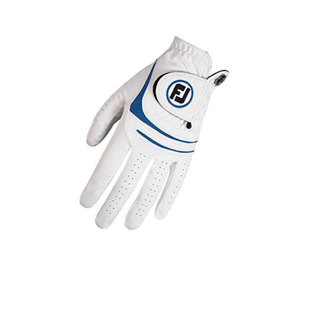 Footjoy Weathersof heren golf handschoen Links wit-blauw